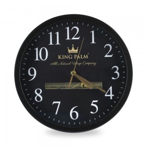 King Palm Wall Clock - Gold Clock